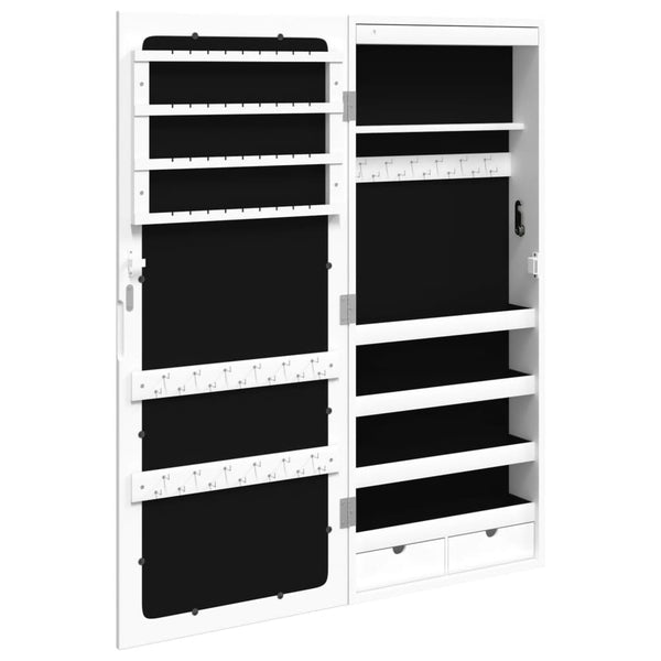 Weißer Spiegelschmuckschrank Mihaescu (zur Wandmontage mit LED-Beleuchtung)