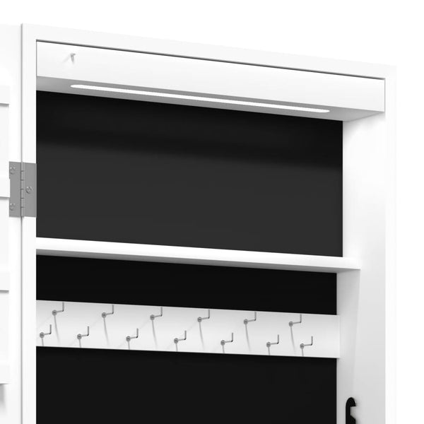 Weißer Spiegelschmuckschrank Mihaescu (zur Wandmontage mit LED-Beleuchtung)