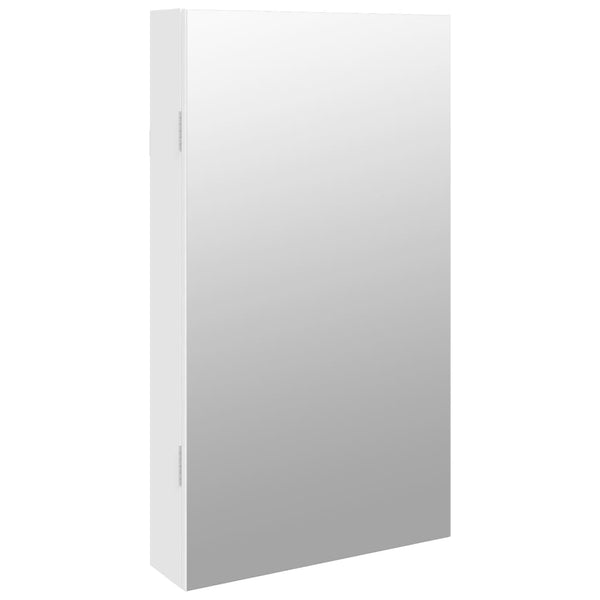 Weißer Spiegelschmuckschrank mit LED-Beleuchtung zur Wandmontage Radosna