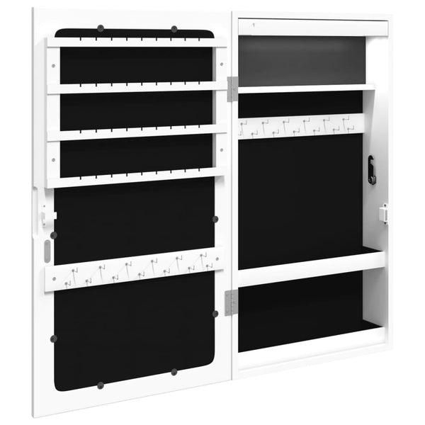 Weißer Spiegelschmuckschrank mit LED-Beleuchtung zur Wandmontage Radosna