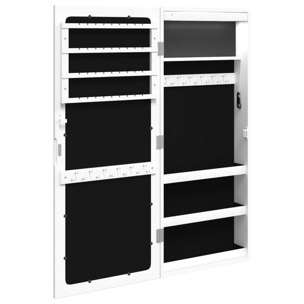 Weißer Spiegelschmuckschrank mit LED-Beleuchtung zur Wandmontage Iuiana