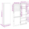 Weißer Spiegelschmuckschrank Dela (wandmontierbar mit LED-Beleuchtung)