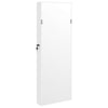 Weißer Spiegelschmuckschrank Dela (wandmontierbar mit LED-Beleuchtung)