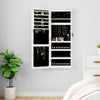Weißer Spiegelschmuckschrank Dela (wandmontierbar mit LED-Beleuchtung)