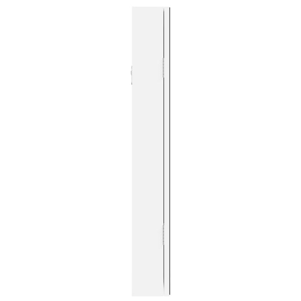 Weißer Spiegelschmuckschrank Durau (wandmontiert mit LED-Beleuchtung)