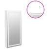 Weißer Spiegelschmuckschrank Durau (wandmontiert mit LED-Beleuchtung)