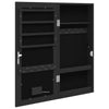 Schwarzer Spiegelschmuckschrank Durau (wandmontiert mit LED-Beleuchtung)
