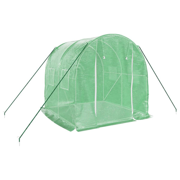 Grünes Gewächshaus mit Stahlrahmen Isguhi 4 m² 2x2x2 m
