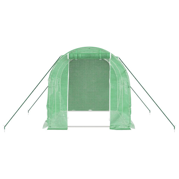 Grünes Gewächshaus mit Stahlrahmen Isguhi 4 m² 2x2x2 m