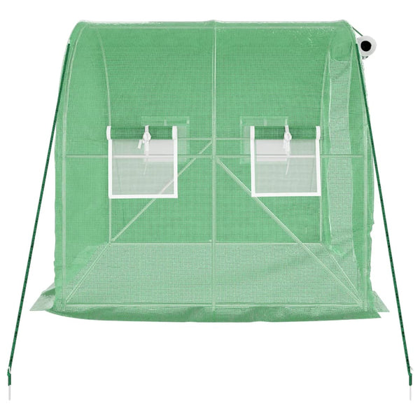Grünes Gewächshaus mit Stahlrahmen Isguhi 4 m² 2x2x2 m
