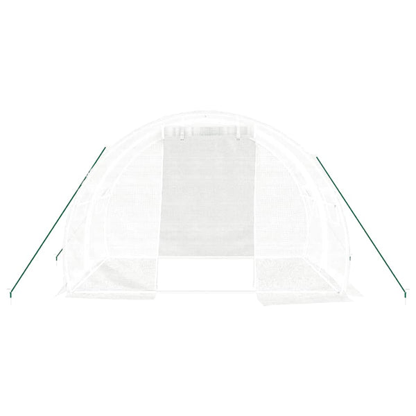 Weißes Gewächshaus mit Stahlrahmen Tenciu 6 m² 3x2x2 m