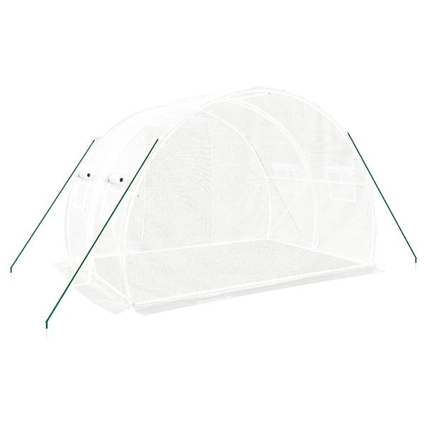 Weißes Gewächshaus mit Stahlrahmen Tenciu 6 m² 3x2x2 m