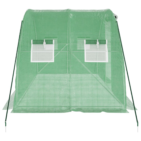 Grünes Gewächshaus mit Stahlrahmen Saban 8 m² 4x2x2 m