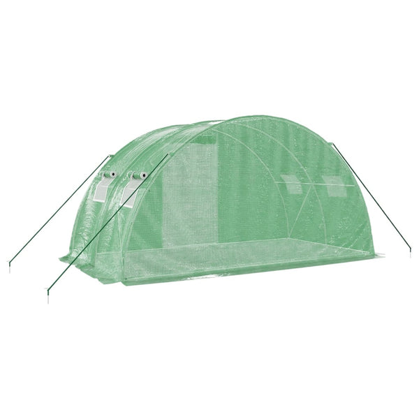 Grünes Gewächshaus mit Stahlrahmen Saban 8 m² 4x2x2 m