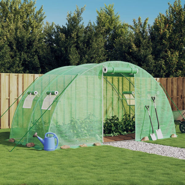 Grünes Gewächshaus mit Stahlrahmen Saban 8 m² 4x2x2 m
