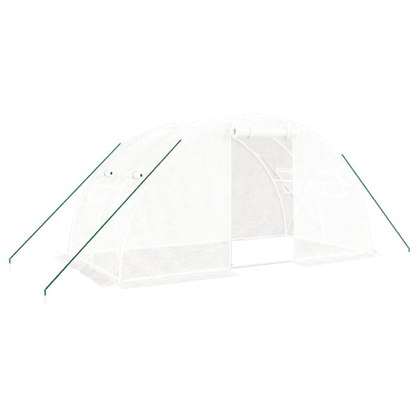 Weißes Gewächshaus mit Stahlrahmen Saban 8 m² 4x2x2 m