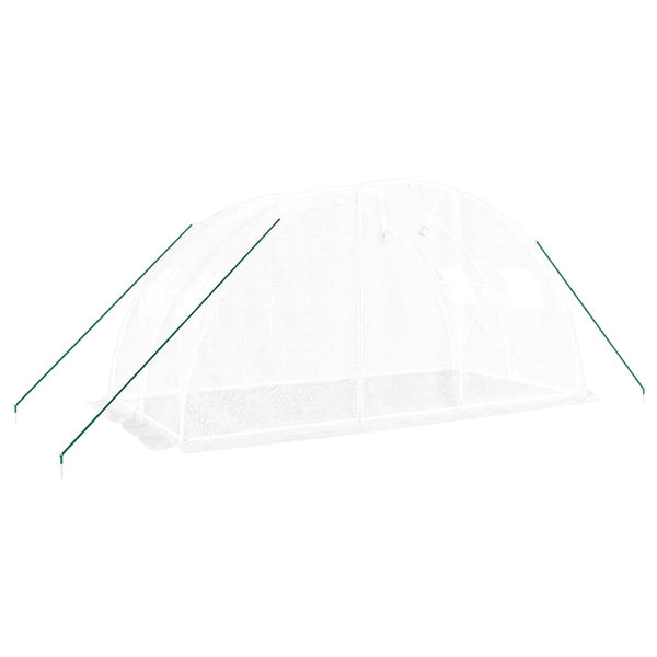 Weißes Gewächshaus mit Stahlrahmen Saban 8 m² 4x2x2 m