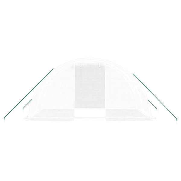 Weißes Gewächshaus mit Stahlrahmen Saban 8 m² 4x2x2 m