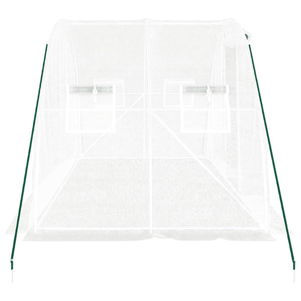 Weißes Gewächshaus mit Stahlrahmen Saban 8 m² 4x2x2 m