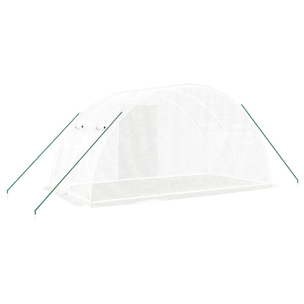 Weißes Gewächshaus mit Stahlrahmen Saban 8 m² 4x2x2 m