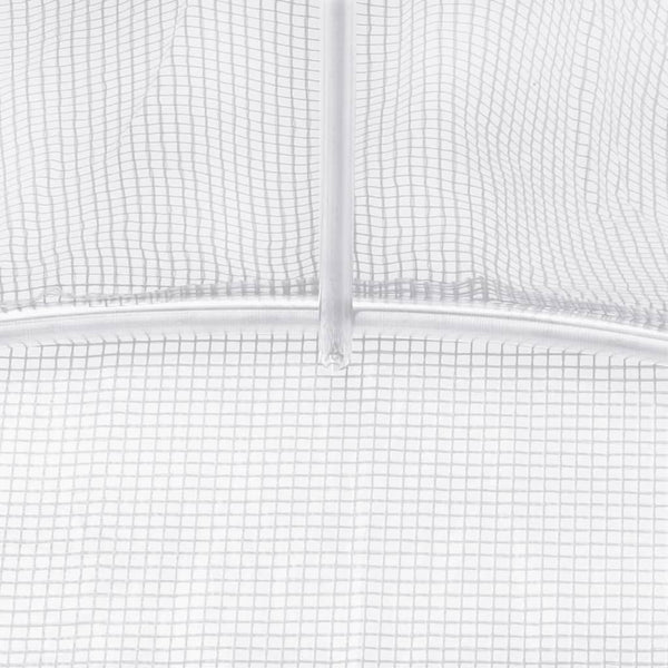Weißes Gewächshaus mit Stahlrahmen Saban 8 m² 4x2x2 m