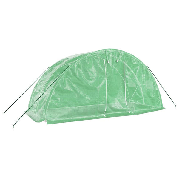 Grünes Gewächshaus mit Stahlrahmen Rikabi 10 m² 5x2x2,3 m