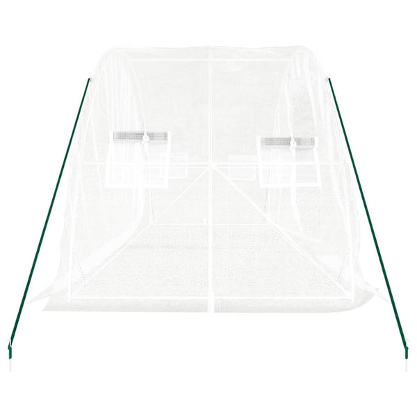 Weißes Gewächshaus mit Stahlrahmen Rikabi 10 m² 5x2x2,3 m