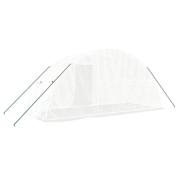 Weißes Gewächshaus mit Stahlrahmen Rikabi 10 m² 5x2x2,3 m