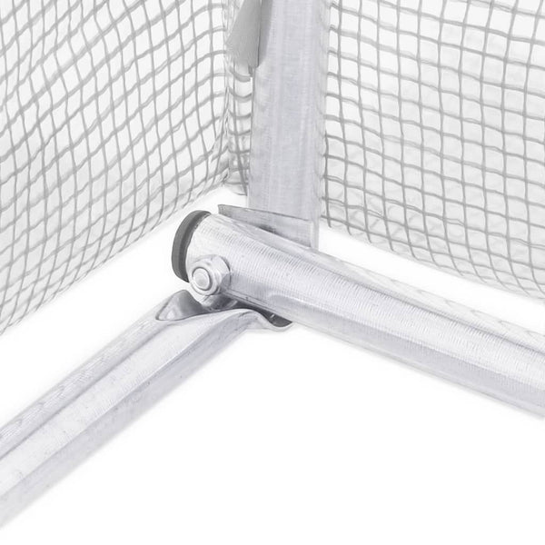 Weißes Gewächshaus mit Stahlrahmen Rikabi 10 m² 5x2x2,3 m
