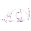 Weißes Gewächshaus mit Stahlrahmen Viliuta 12 m² 6x2x2,85 m