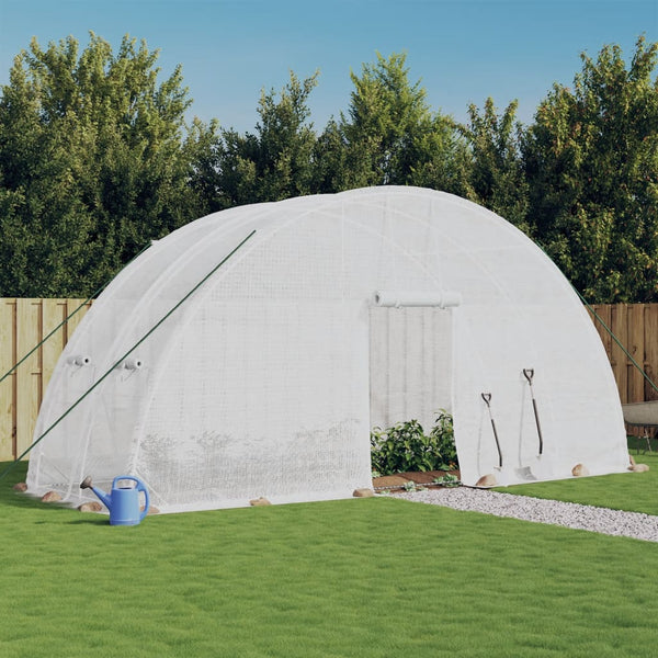 Weißes Gewächshaus mit Stahlrahmen Viliuta 12 m² 6x2x2,85 m