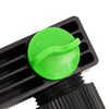 Schwarz-grüner 4-Wege-Hahnadapter Sierra 19,5x6x11cm (ABS & PP)