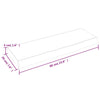 Unbehandeltes Wandregal Karlie 60x20x4cm (Eiche)