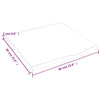 Unbehandeltes Wandregal Karlie 60x60x2cm (Eiche)