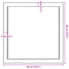 Unbehandeltes Wandregal Karlie 60x60x(2-4)cm (Eiche)