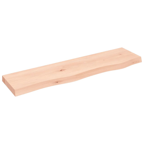 Unbehandeltes Wandregal Karlie 80x20x4cm (Eiche)