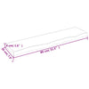 Unbehandeltes Wandregal Karlie 80x20x4cm (Eiche)