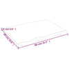 Unbehandeltes Wandregal Karlie 80x60x2cm (Eiche)