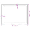 Unbehandeltes Wandregal Karlie 80x60x(2-4)cm (Eiche)