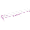Unbehandeltes Wandregal Karlie 100x10x4cm (Eiche)
