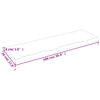Unbehandeltes Wandregal Karlie 100x30x(2-4)cm (Eiche)