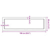 Unbehandeltes Wandregal Karlie 100x30x(2-4)cm (Eiche)