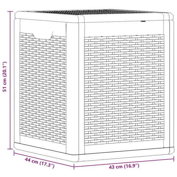 Graue Cosita Gartenbox 90 l (PP-Rattan)