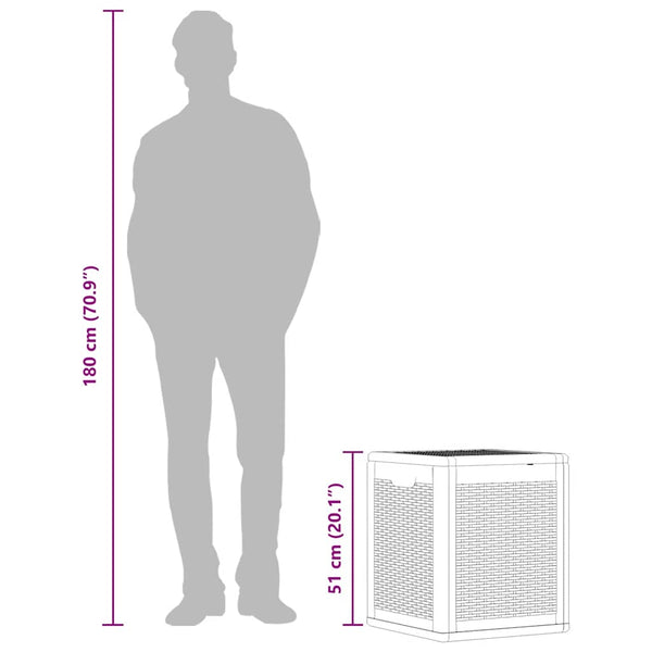 Graue Cosita Gartenbox 90 l (PP-Rattan)