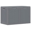 Graue Outdoor-Aufbewahrungsbox Cosita 180 l (PP Rattan)