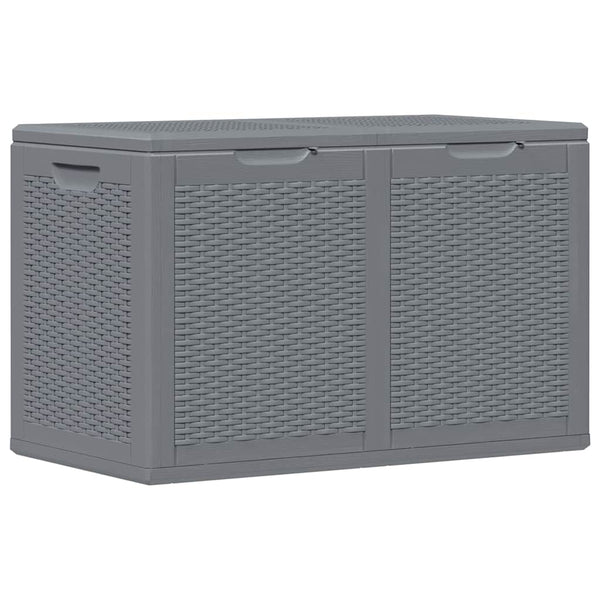 Graue Outdoor-Aufbewahrungsbox Cosita 180 l (PP Rattan)