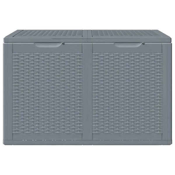 Graue Outdoor-Aufbewahrungsbox Cosita 180 l (PP Rattan)