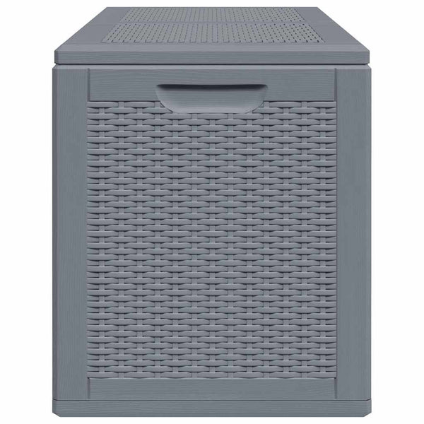 Graue Outdoor-Aufbewahrungsbox Cosita 180 l (PP Rattan)