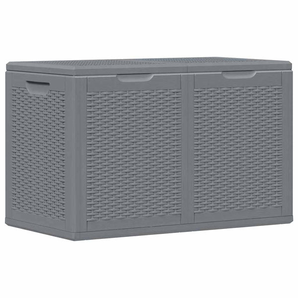 Graue Outdoor-Aufbewahrungsbox Cosita 180 l (PP Rattan)