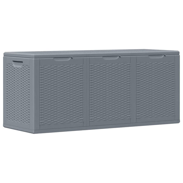 Graue Outdoor-Aufbewahrungsbox Cosita 270 l (PP Rattan)